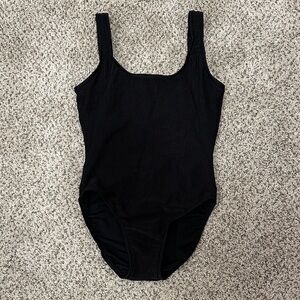 Vintage Jantzen Black Ribbed Swimsuit